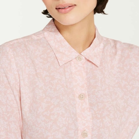 Joe Fresh Pink Floral Button Front Dress S - Picture 5 of 9